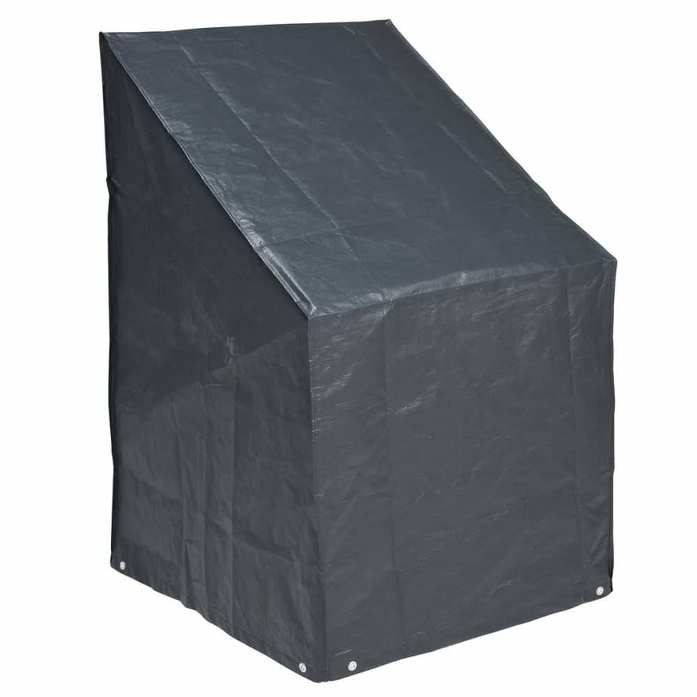Housse pour chaises empilées 110 x 68 x 68 cm pe gris foncé