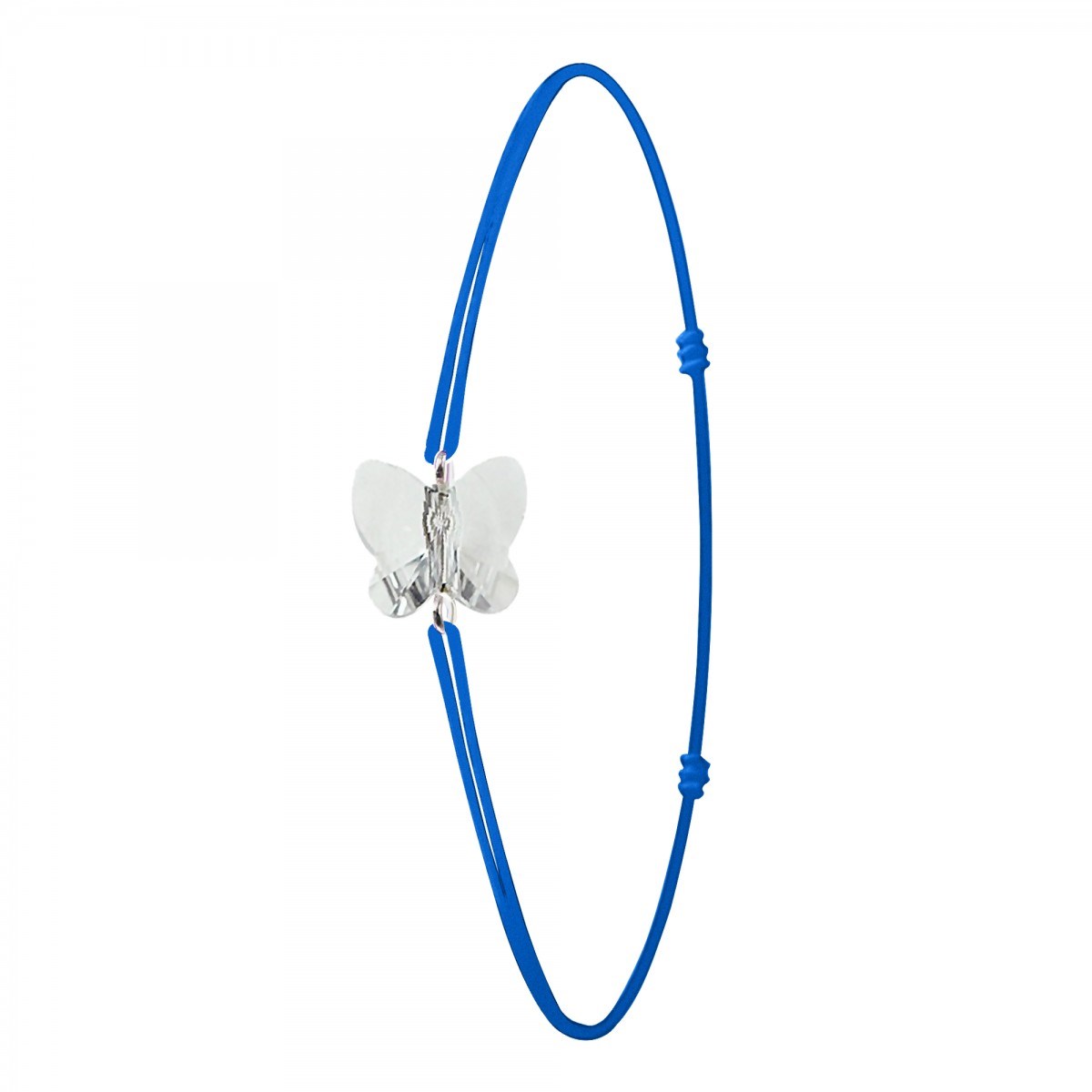 Bracelet bleu et papillon SC Crystal orné de Cristaux scintillants