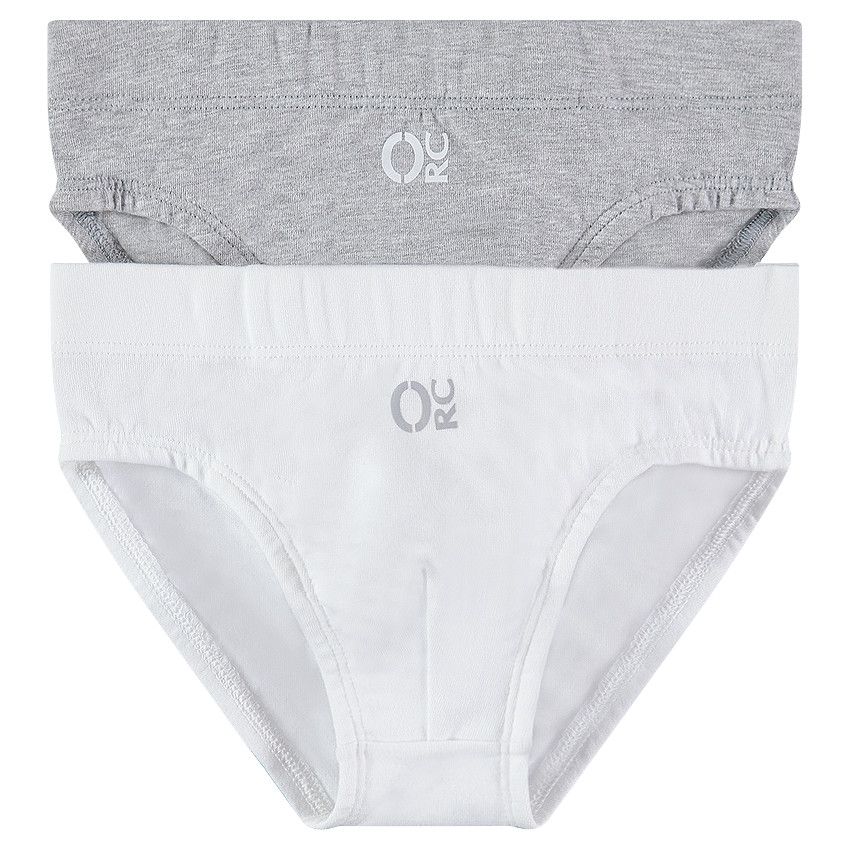 Lot de 2 slips en coton unis - Bleu