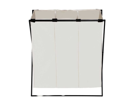 WENKO - Panier à linge xl avec 3 compartiments - beige