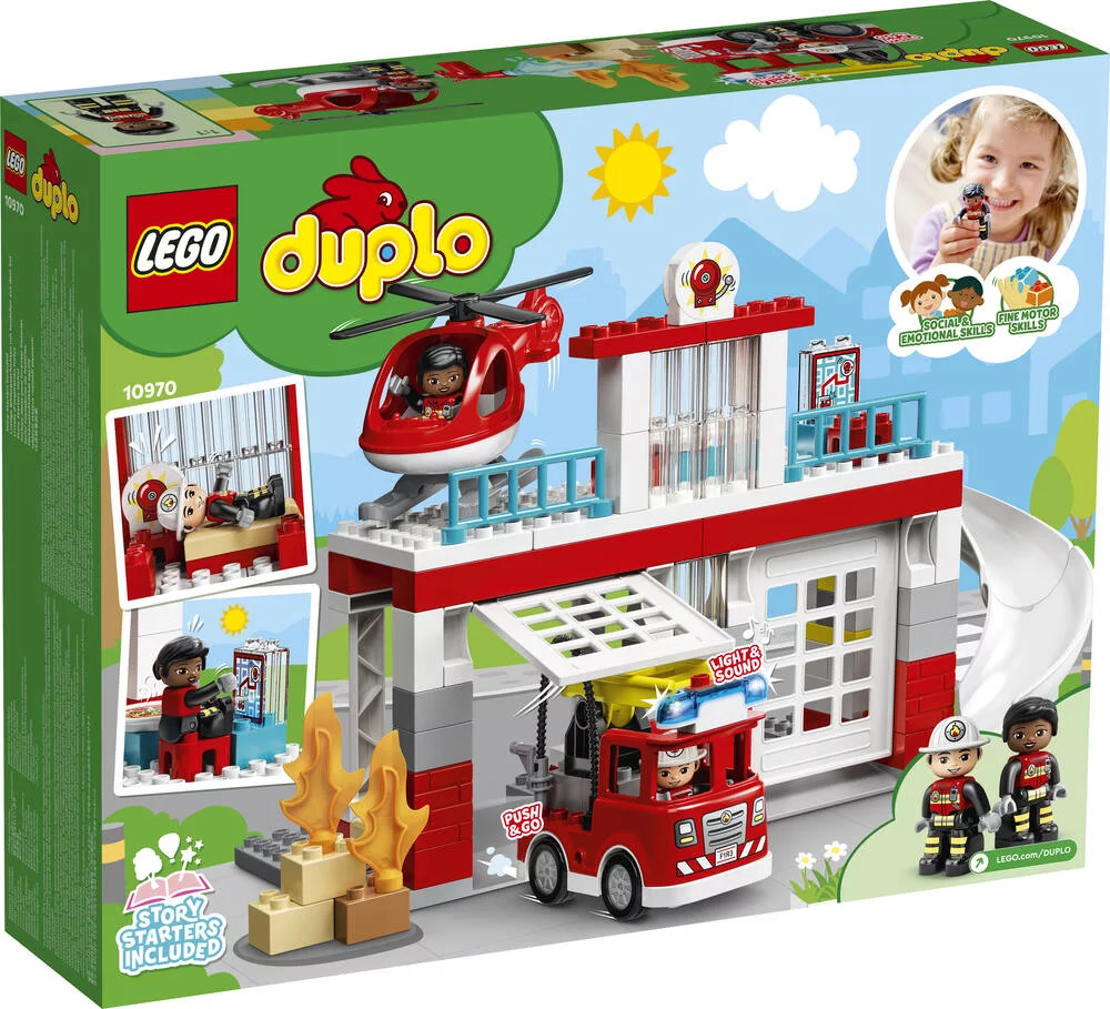 LEGO®DUPLO®MA VILLE 10970 - LA CASERNE ET L’HELICOPTERE DES POMPIERS