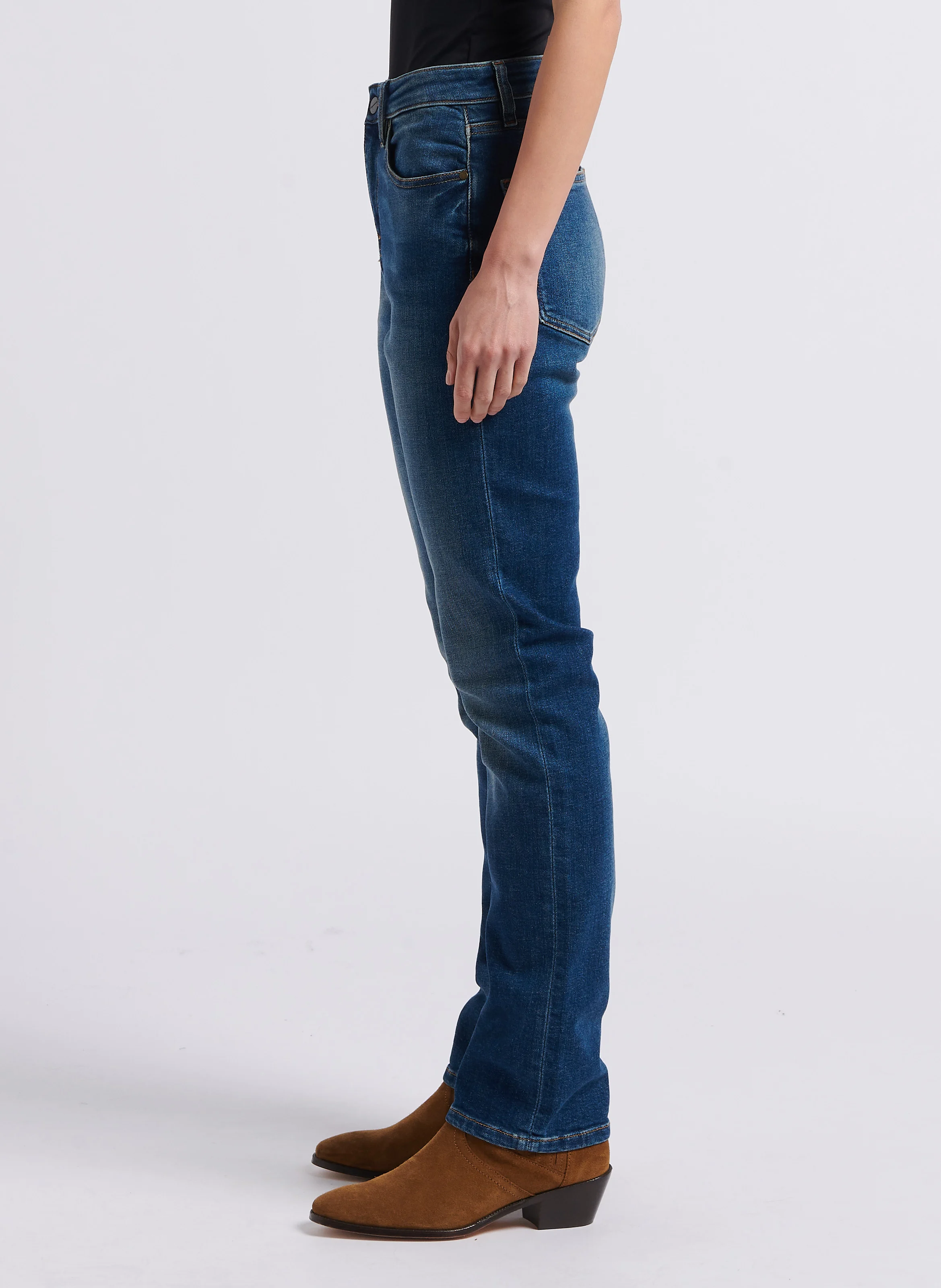 DIAMOND - Jean droit en coton mélangé | Bleu