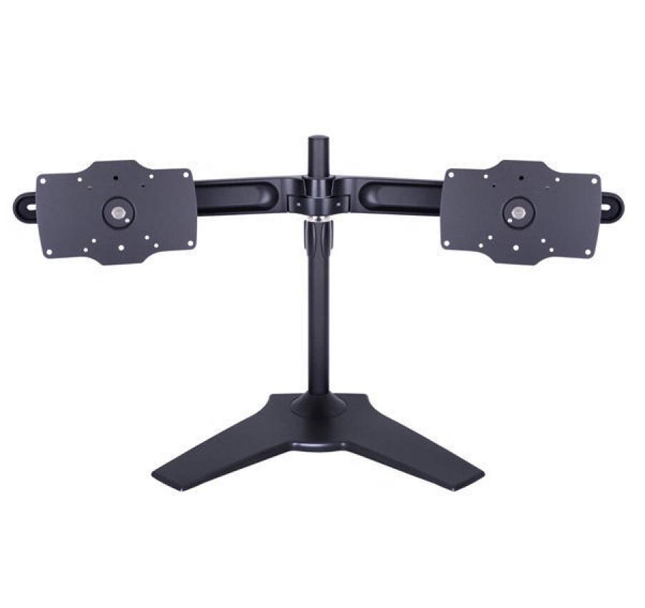 Monitor-Standfuss Dual bis 30 kg – Schwarz<br>Für 2 Bildschirme