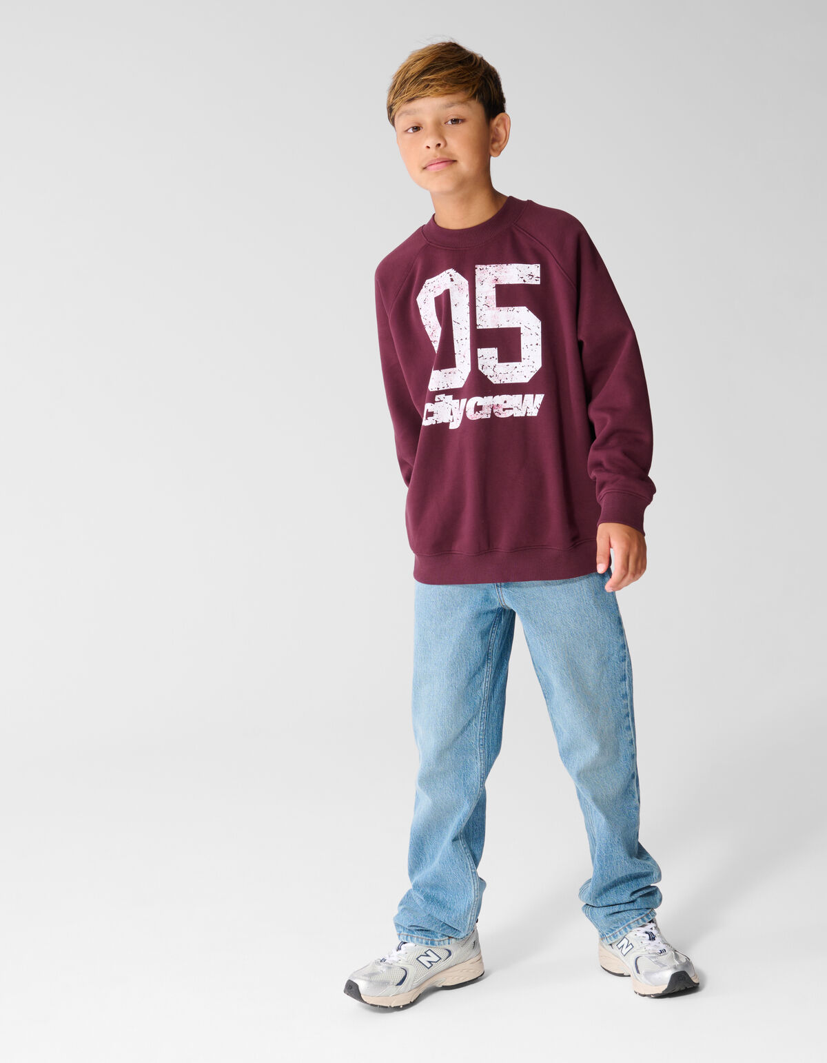 City Crew Sweater Donkerrood