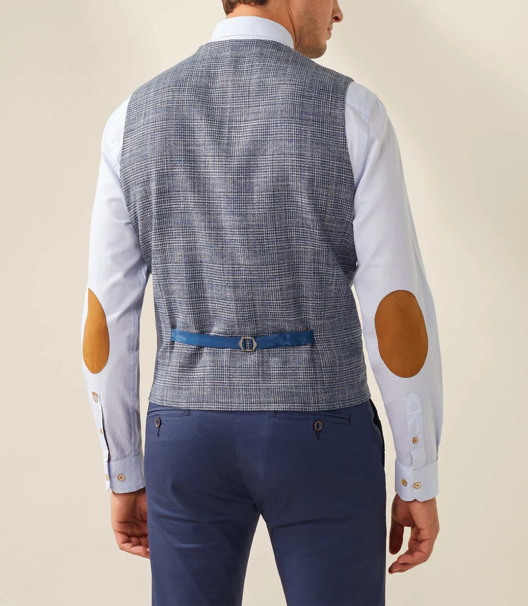 Gilet casual bleu 