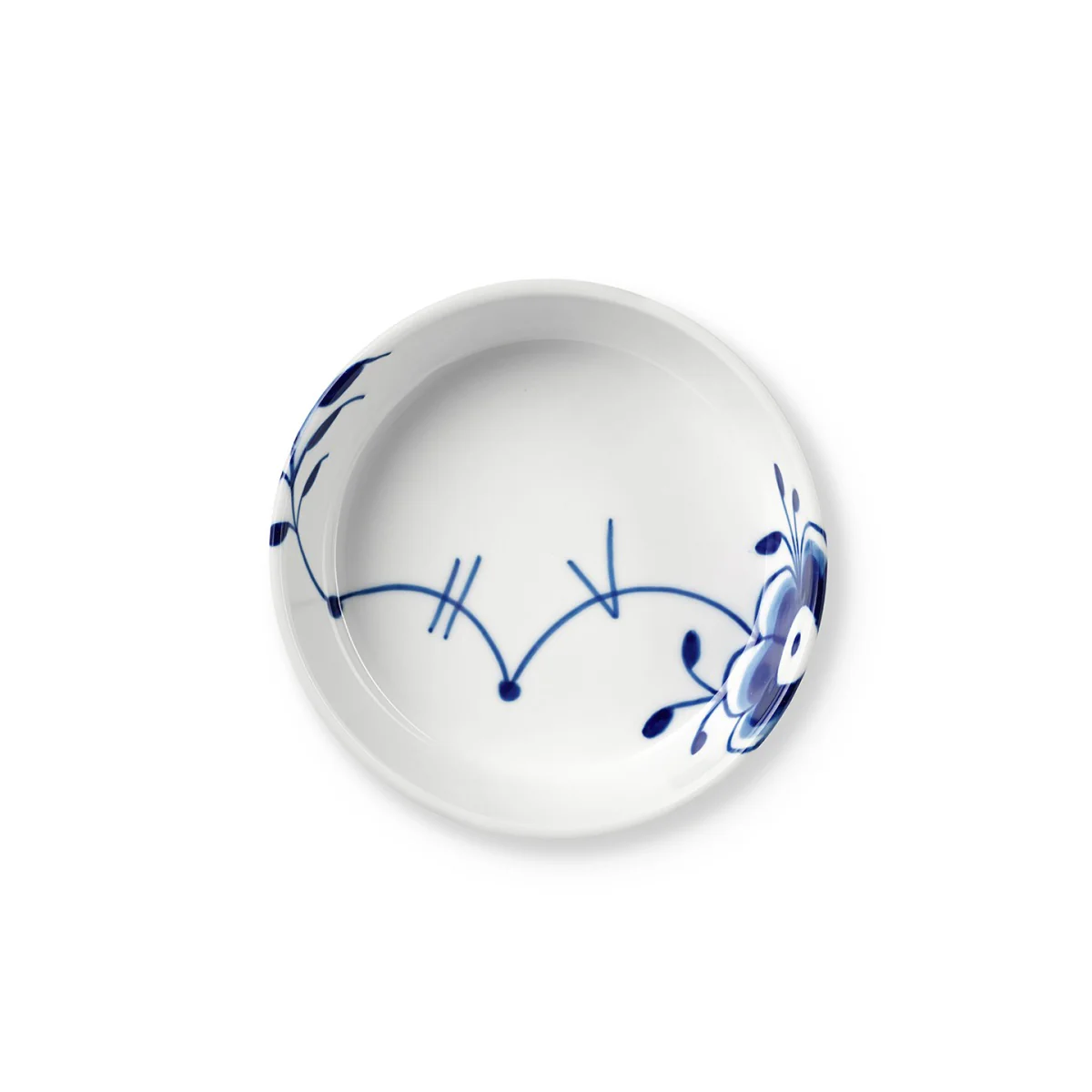 Royal Copenhagen  Blå Mega Riflet fad - 12,5 cm.
