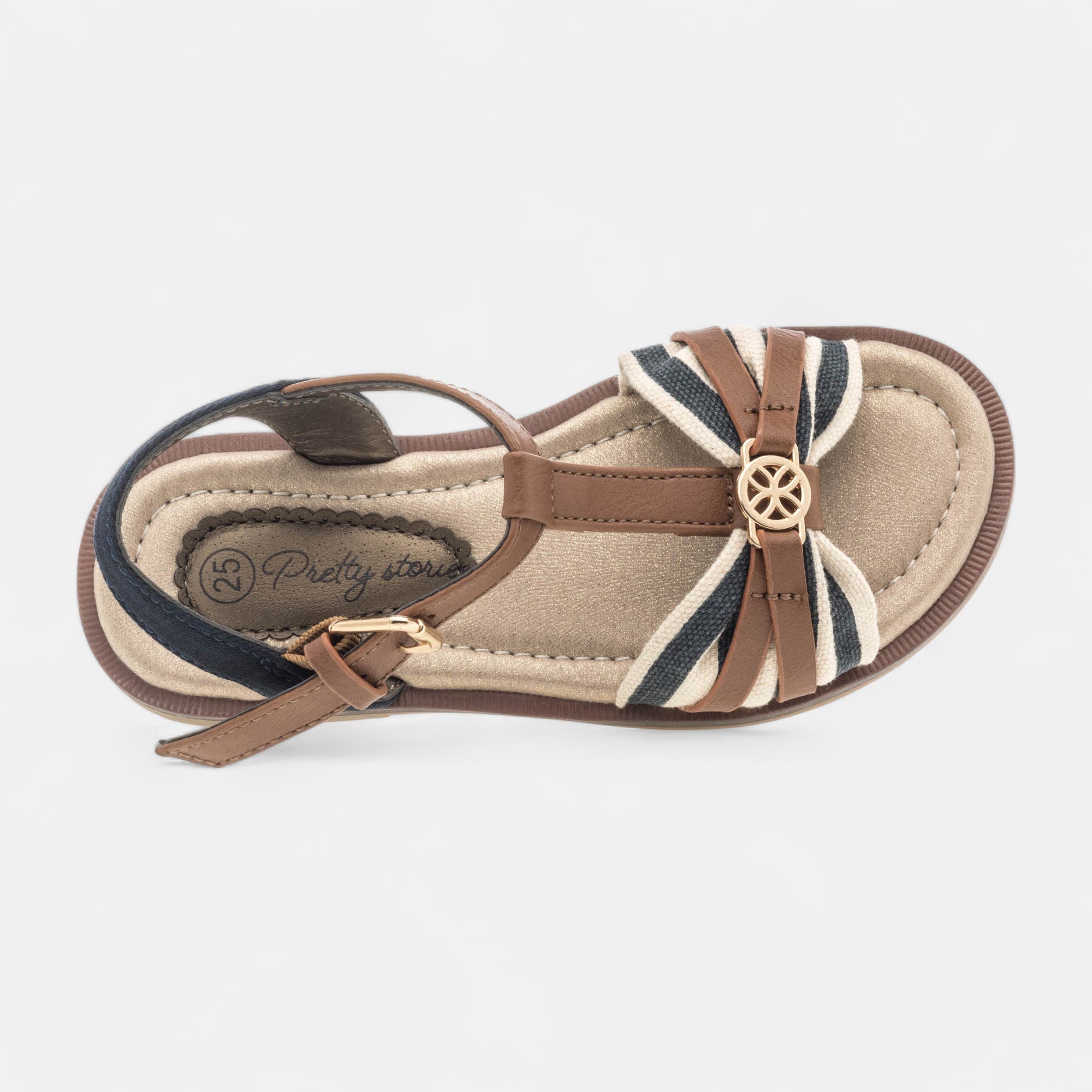 Nu-pieds Fille cognac