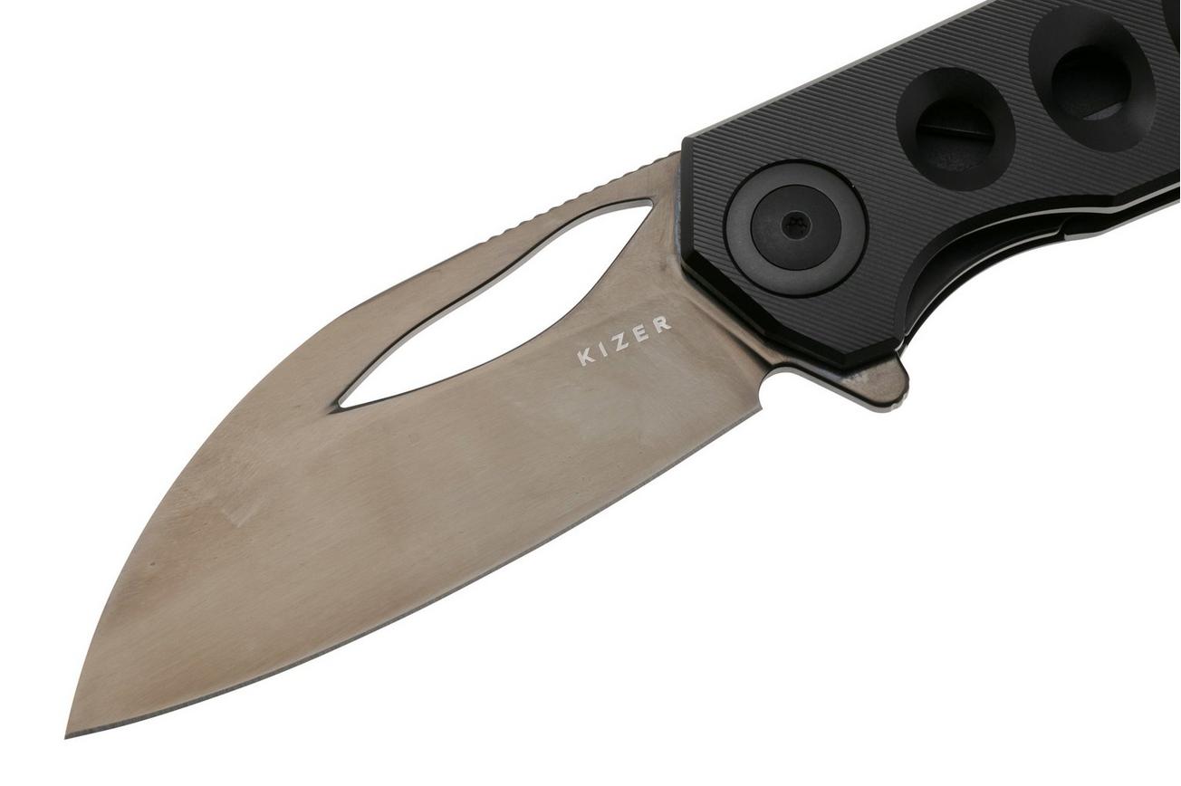 Kizer Hawk Ki4683A1, Black Polished M390, Titanium zakmes, Carlos Elstner design