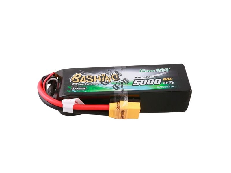 Gens ace RC-Akku LiPo 5000 mAh 14.8 V 60C Bashing, G-Tech 4S LiPo Akku mit XT90 Stecker