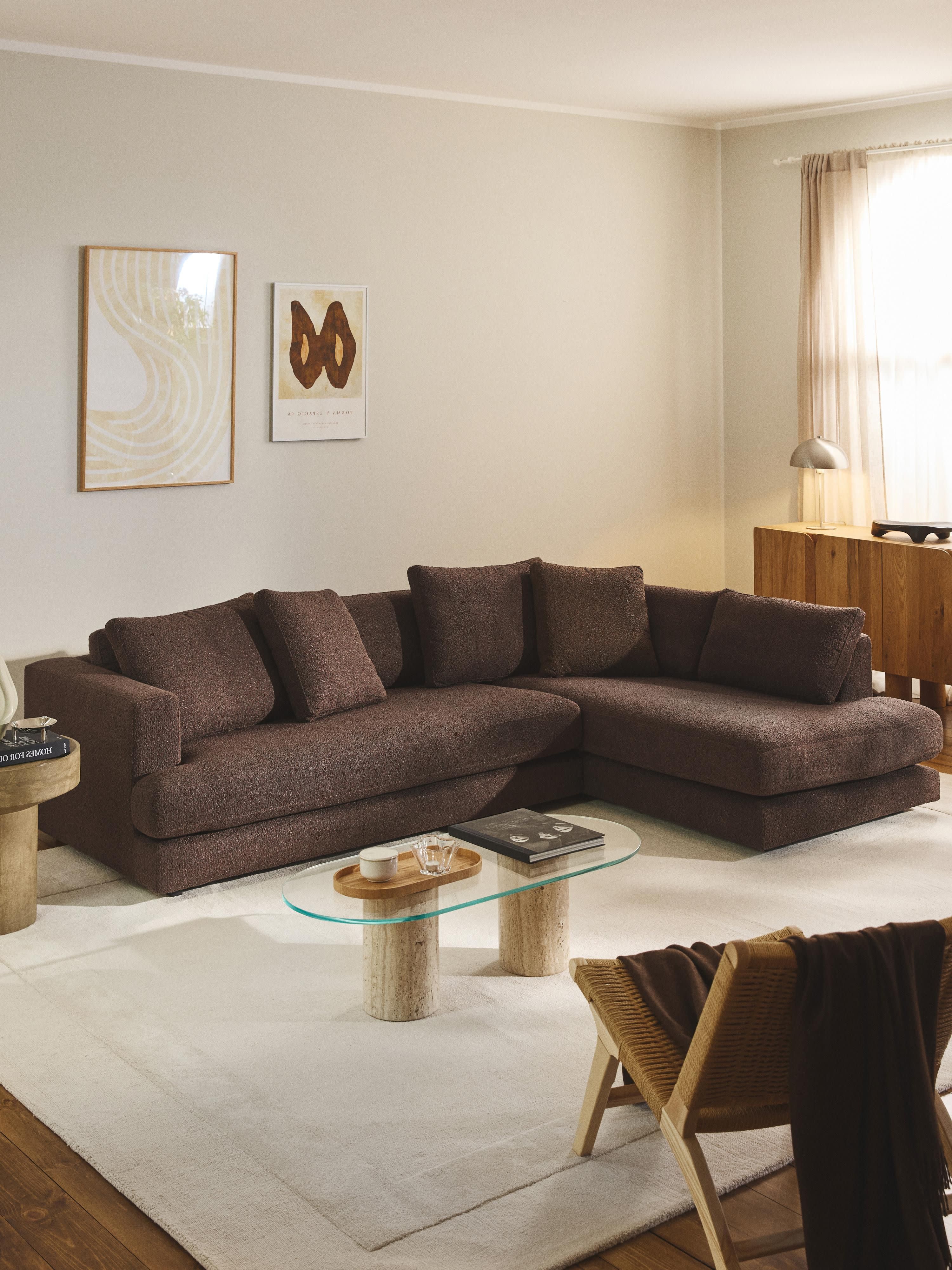 Bouclé hoekbank Tribeca