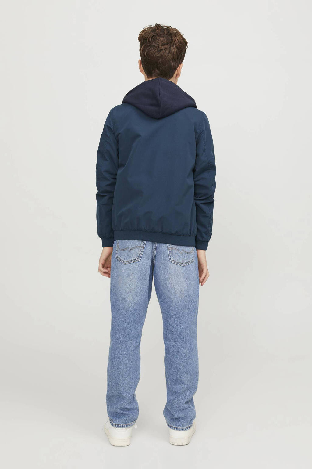 JACK & JONES bomberjack zomer JJERUSHpetrol blauw