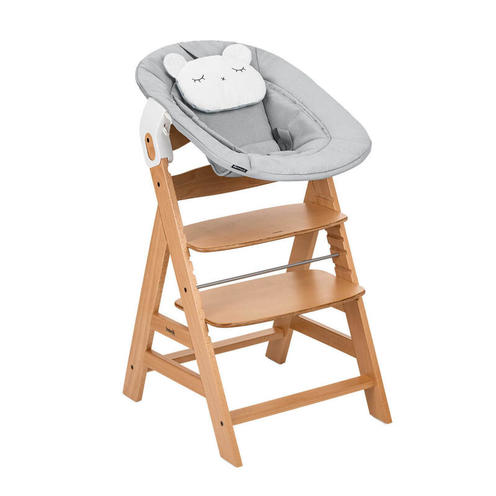 Chaise haute Alpha Newborn Set Pre Nature Grey - HAUCK