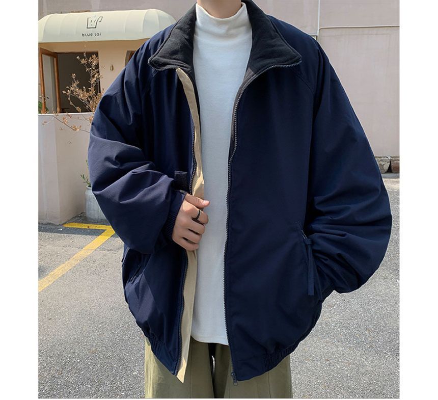 Whyessa - Gewatteerde oversized jas met opstaande kraag en rits