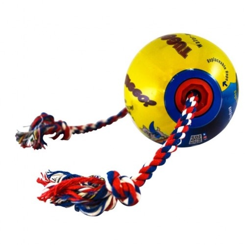 Brinquedo azul para cachorro com corda
