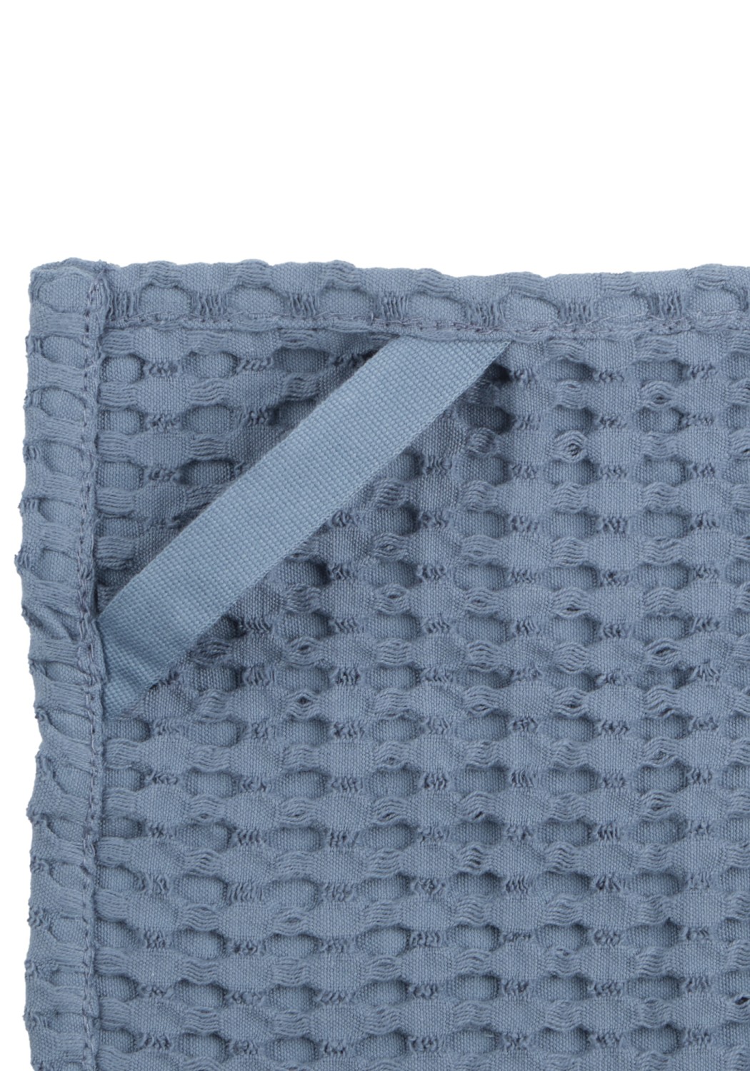 The Organic Company Waschlappen Big Waffle Wash Cloth Grey Blue