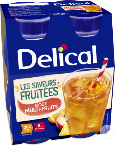 Delical Les Saveurs Fruitées Goût Multi-Fruits Boisson 4x200ml