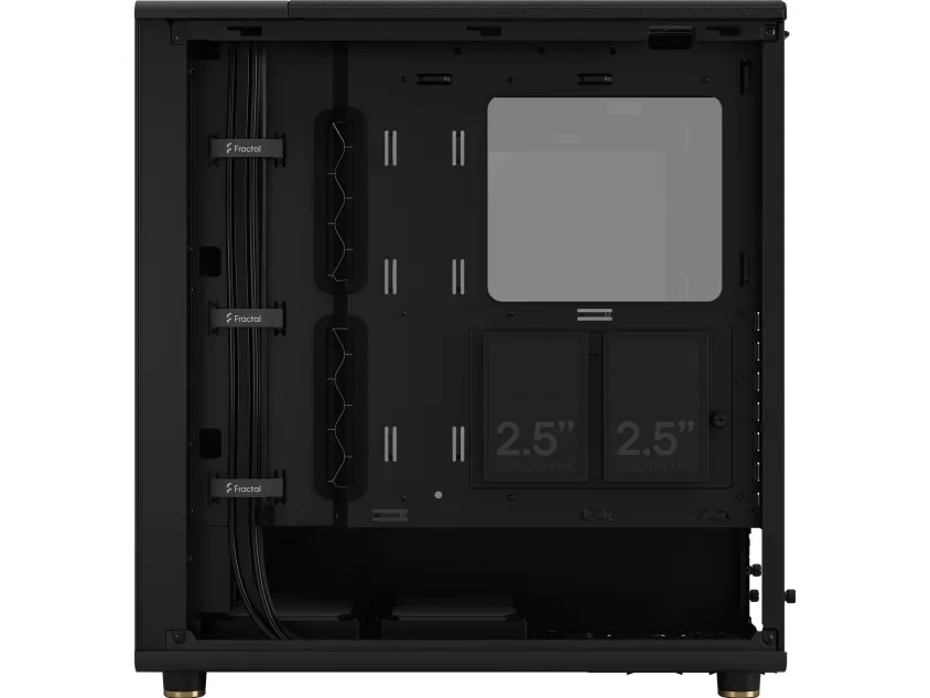 Fractal Design North - Mid tower - ATX - sidepanel med vindue (tonet glas) - ingen strømforsyning (ATX) - charcoal black - USB/Lyd