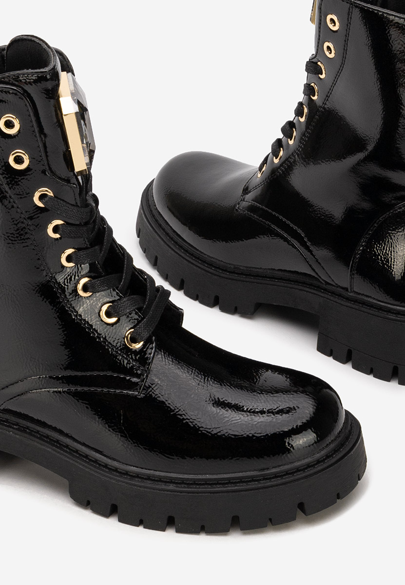 Bottines rangers femme noires Tatiania