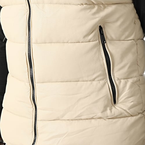 Doudoune Sans Manches Beige