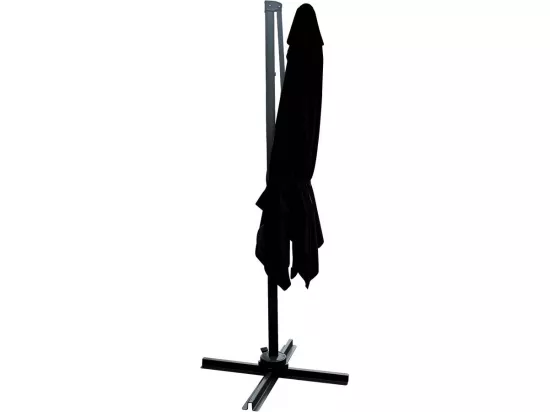 Parasol jardin déporté - 2.5 x 2.5 m - Noir