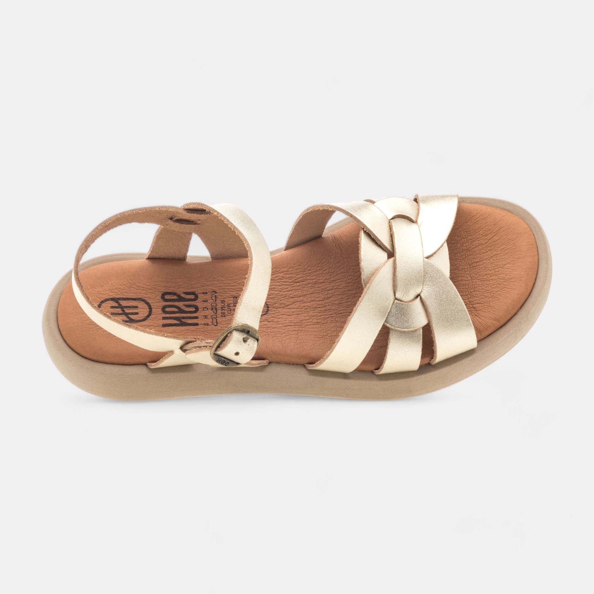 Sandales Femme en cuir or