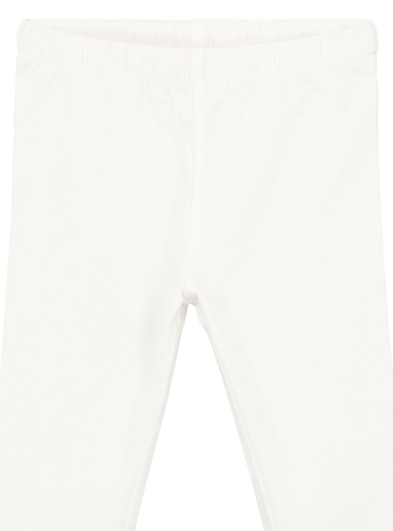 Legging blanc nœuds bébé fille