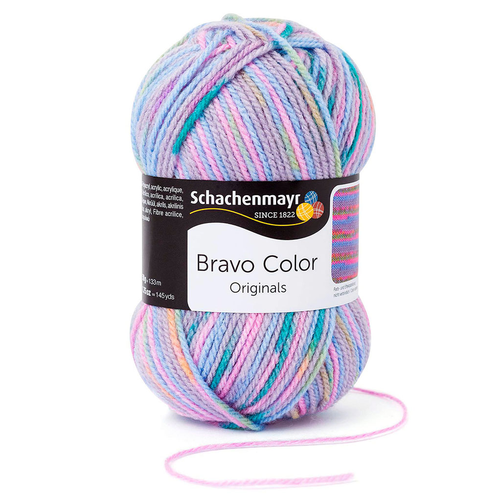 Pelote de laine BRAVO COLOR multicolore COL2116 50g