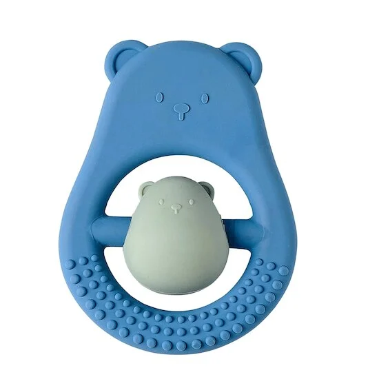 Anneau de Dentition Maman et Enfant en silicone   Bleu        15 cm   de               Nattou