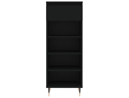 VIDAXL - Armoire à chaussures noir 40x36x105 cm bois d'ingénierie