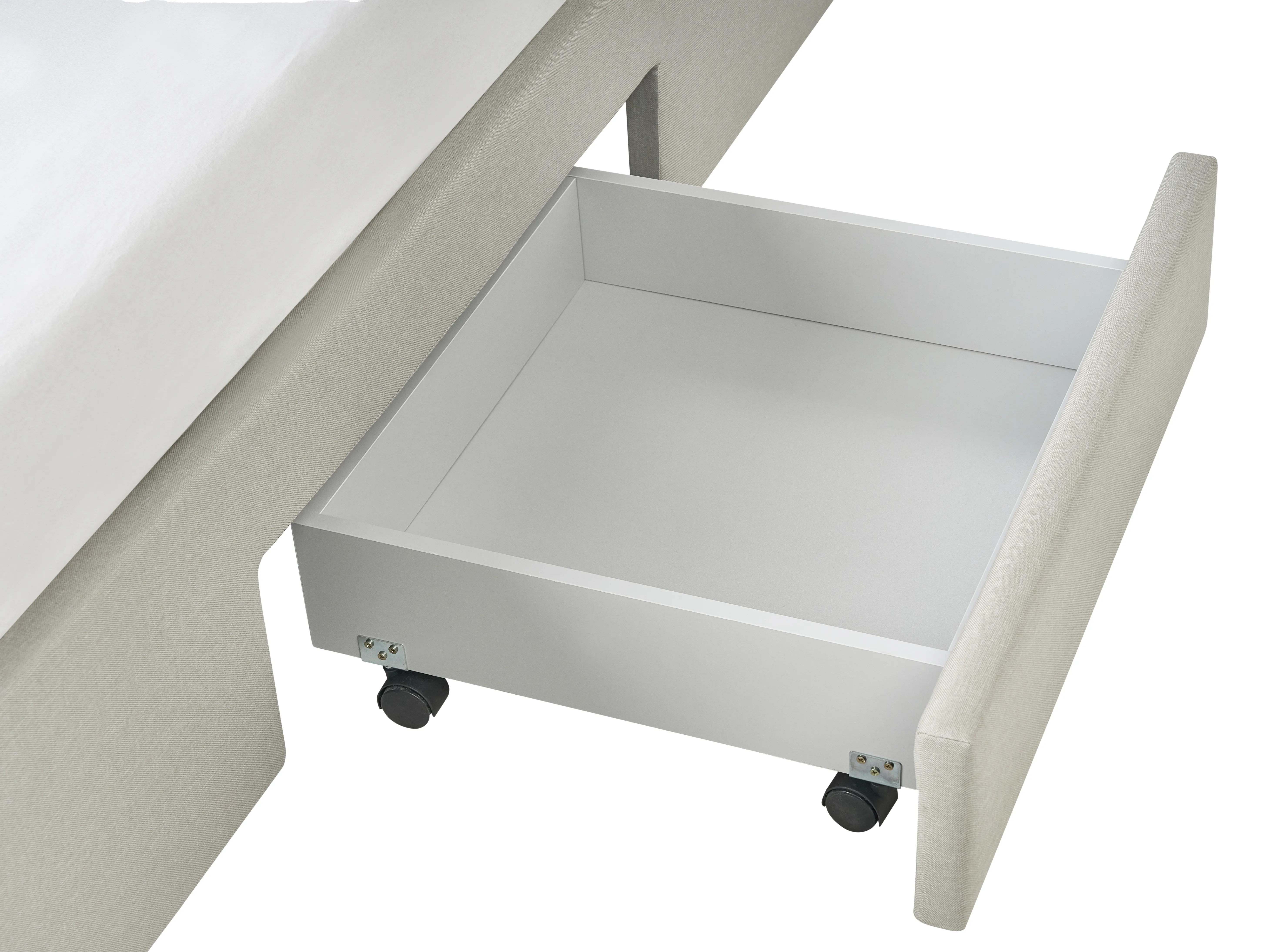 Bed met opbergladen Stof SOUTRIN 180 x 200 cm Beige