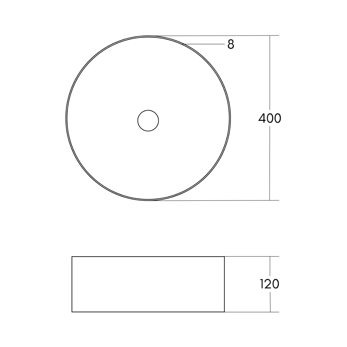 Best Design Luzz waskom 40cm keramiek donkerbruin mat