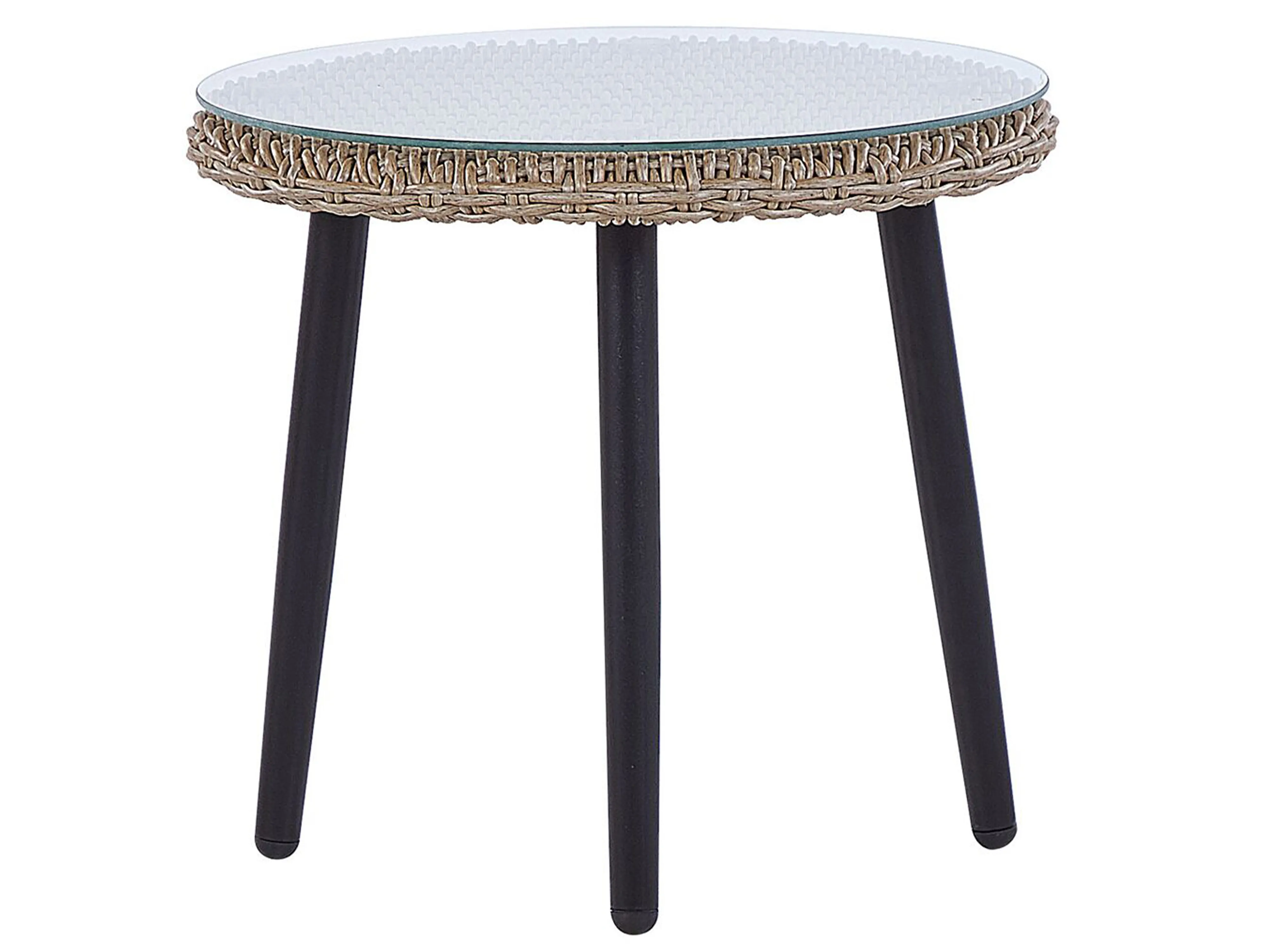 Bistroset met kussens ORTIGIA PE rotan Beige Lichtbeige
