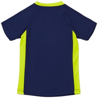 Hyperfied V-Neck Neo Logo T-Shirt, Medieval Blue