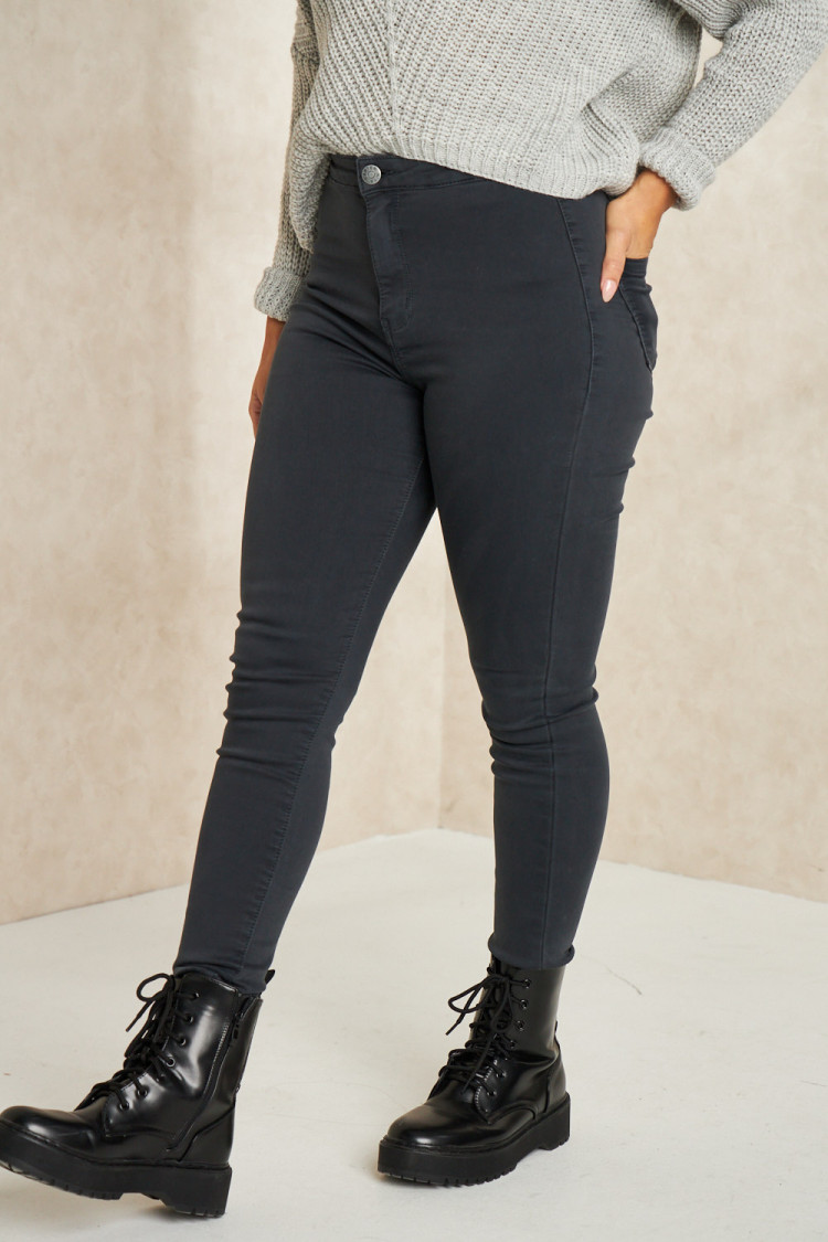 Jeans skinny gris foncé