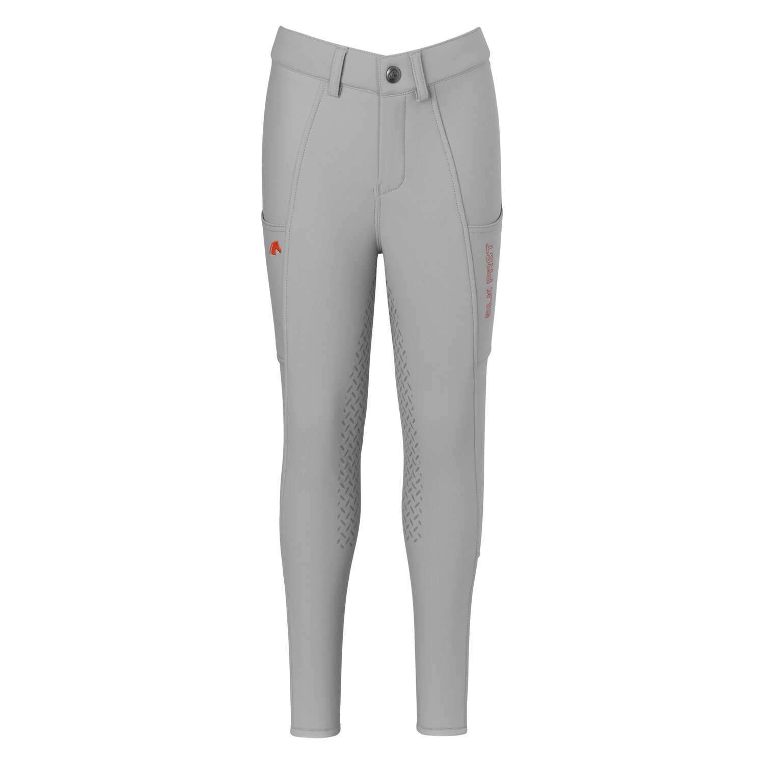 black forest kids Vollbesatz-Reithose Softshell Grip - steel grey