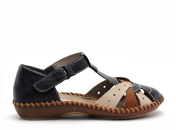 Rieker nu pieds plats femme m1655 bleu