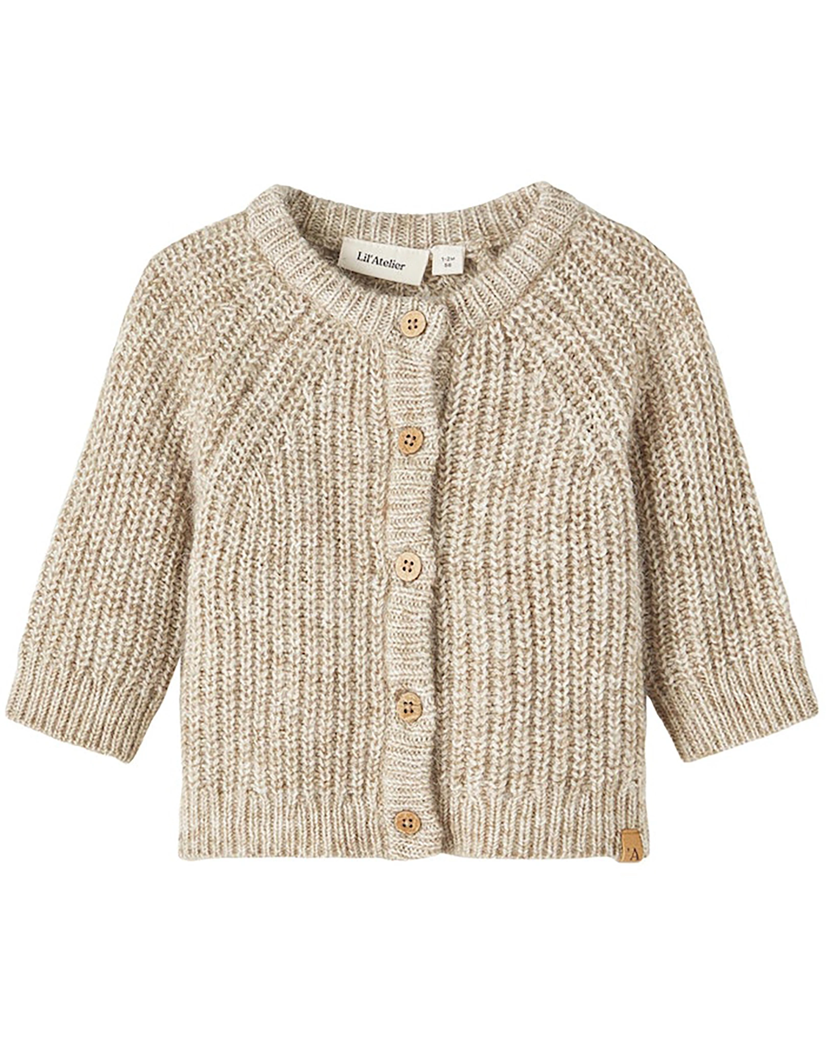 Strickjacke NBMOMIO in chinchilla