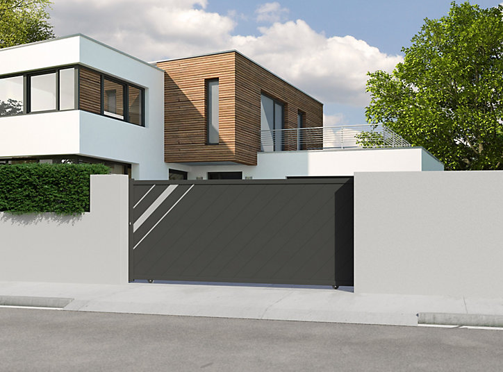 Portail coulissant MARIONE2 360X1,60GRIS70