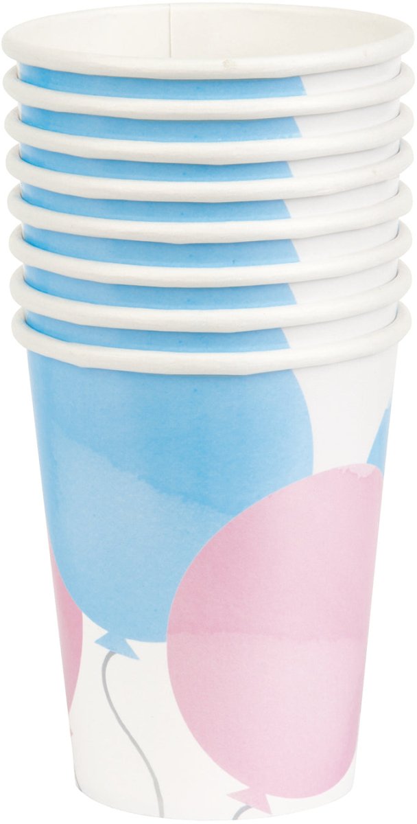 Gender Reveal Bekers Papier 266ml 8st