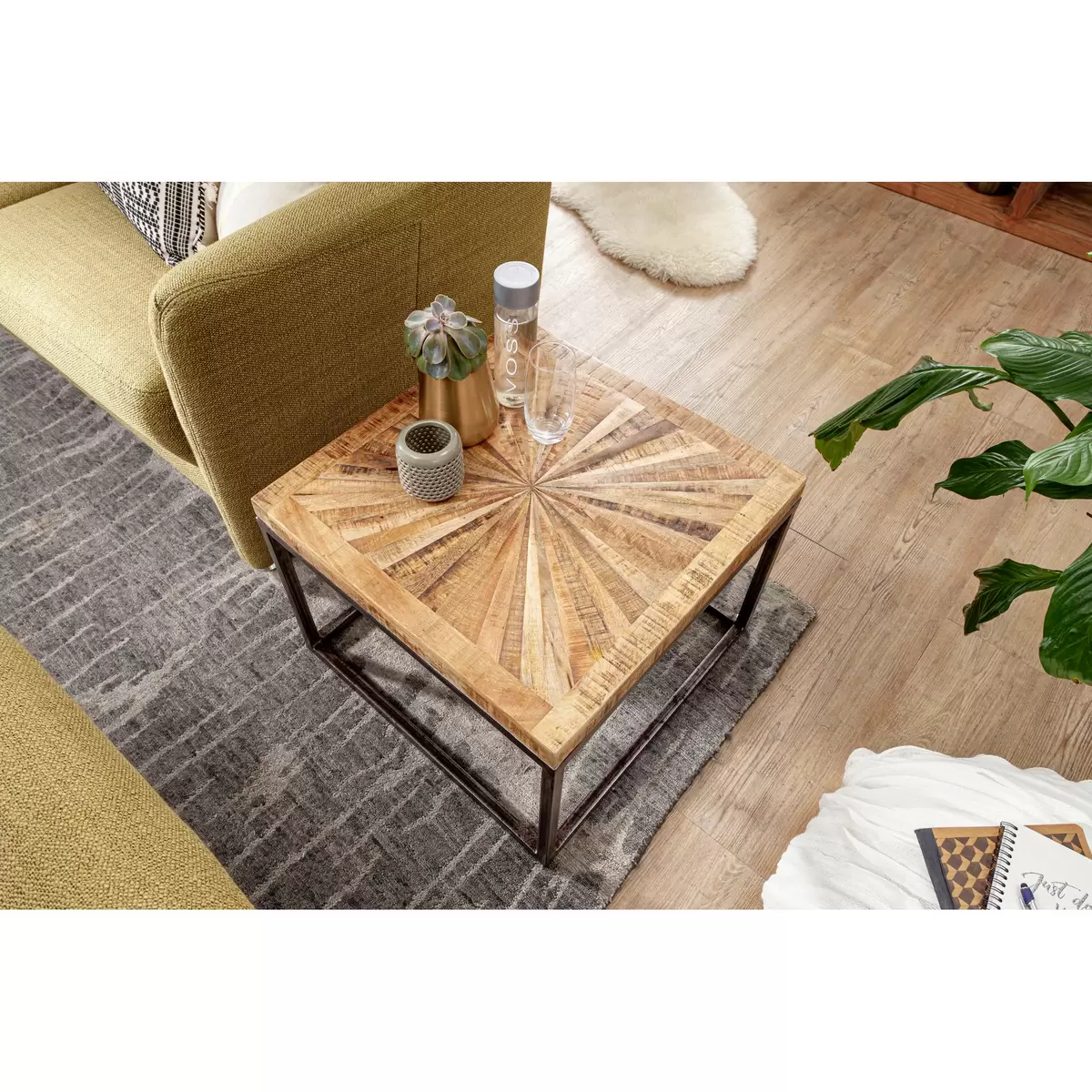 Couchtisch Setefilla braun,schwarz