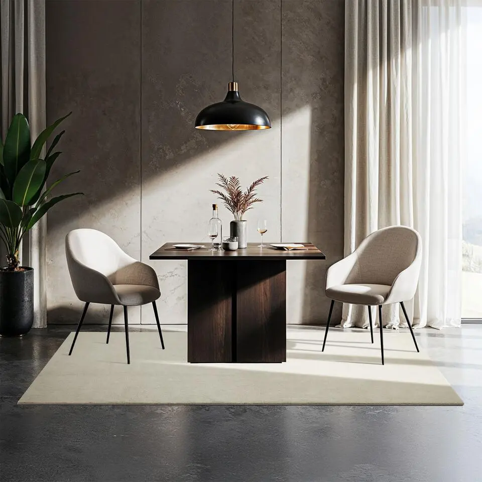 tectake® Kortpolig vloerkleed Soft Zone 120 x 170 cm - Crème