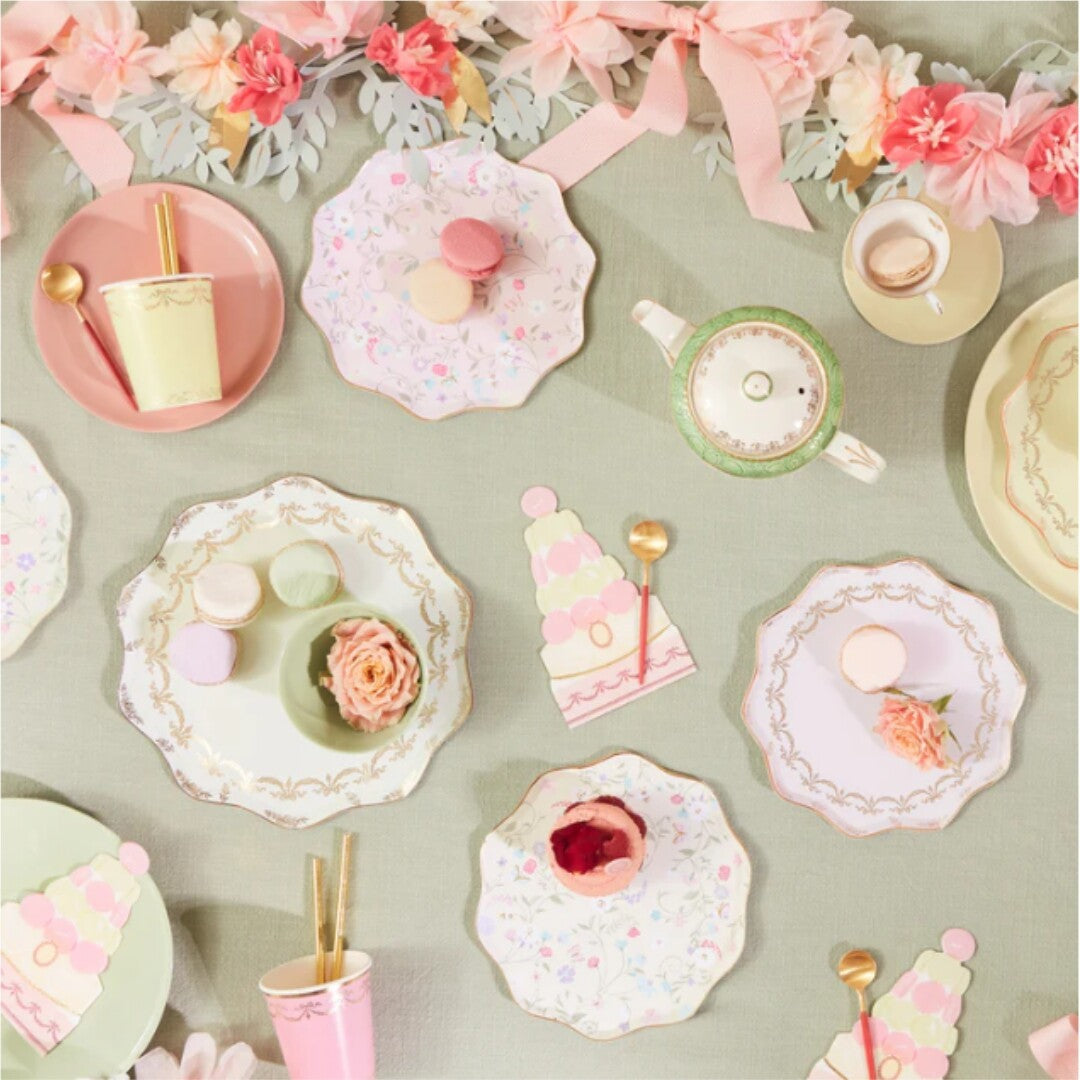 Meri meri borden ladurée paris floral - 8st