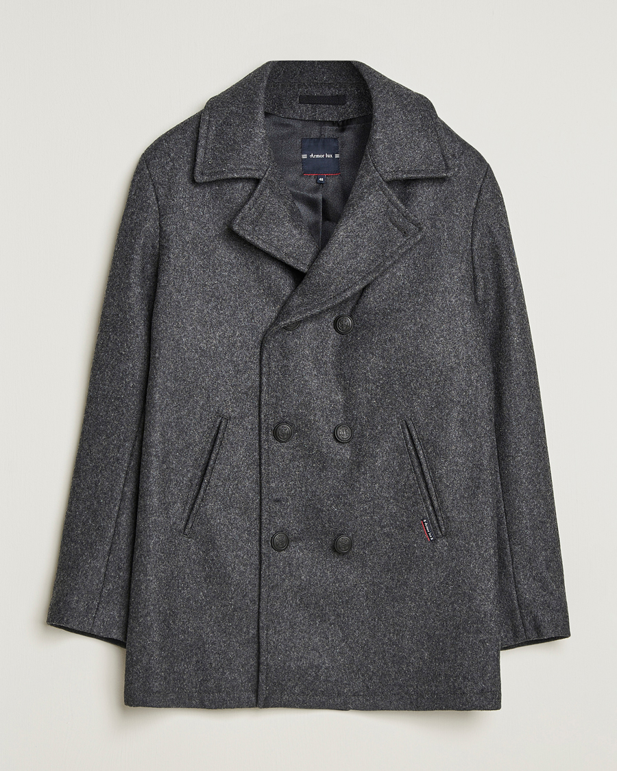 Armor-lux Kermor Wool Peacoat Grey Melange