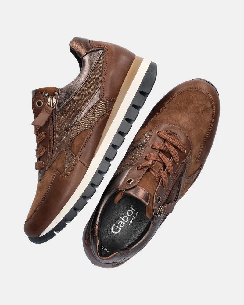 Gabor Lage sneakers  - bruin