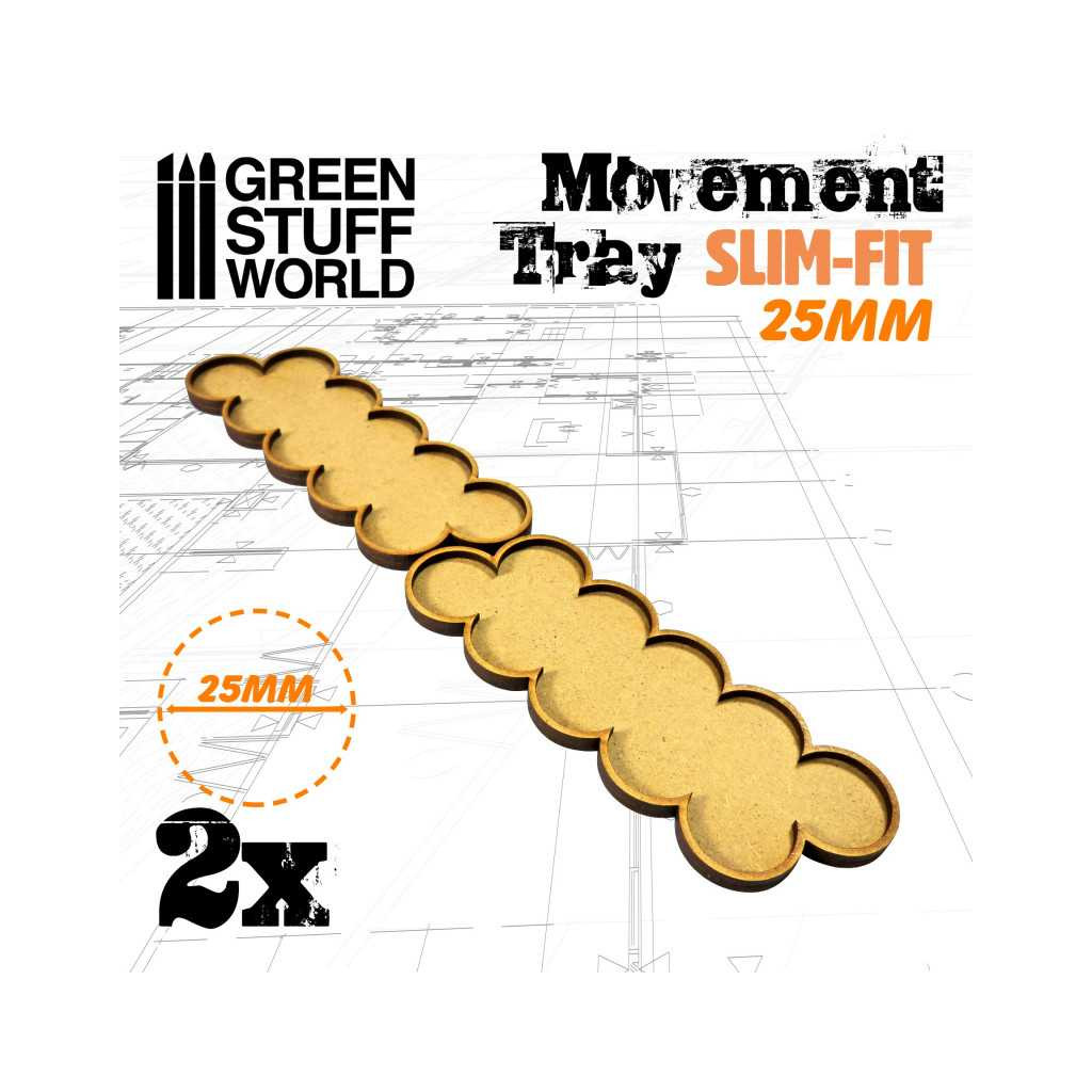 Plateaux de Mouvement MDF 25mm x10 - Skirmish
