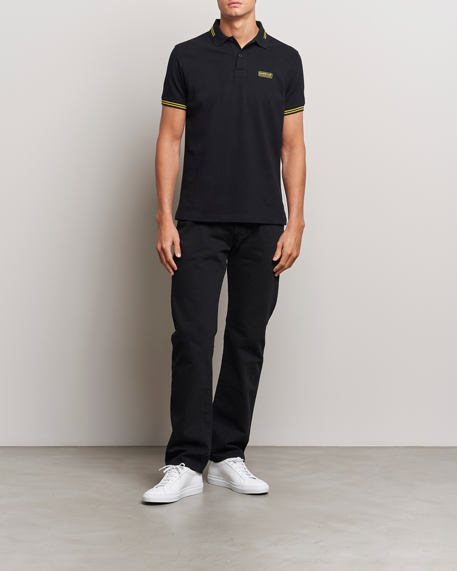 Barbour International Essential Tipped Polo Black