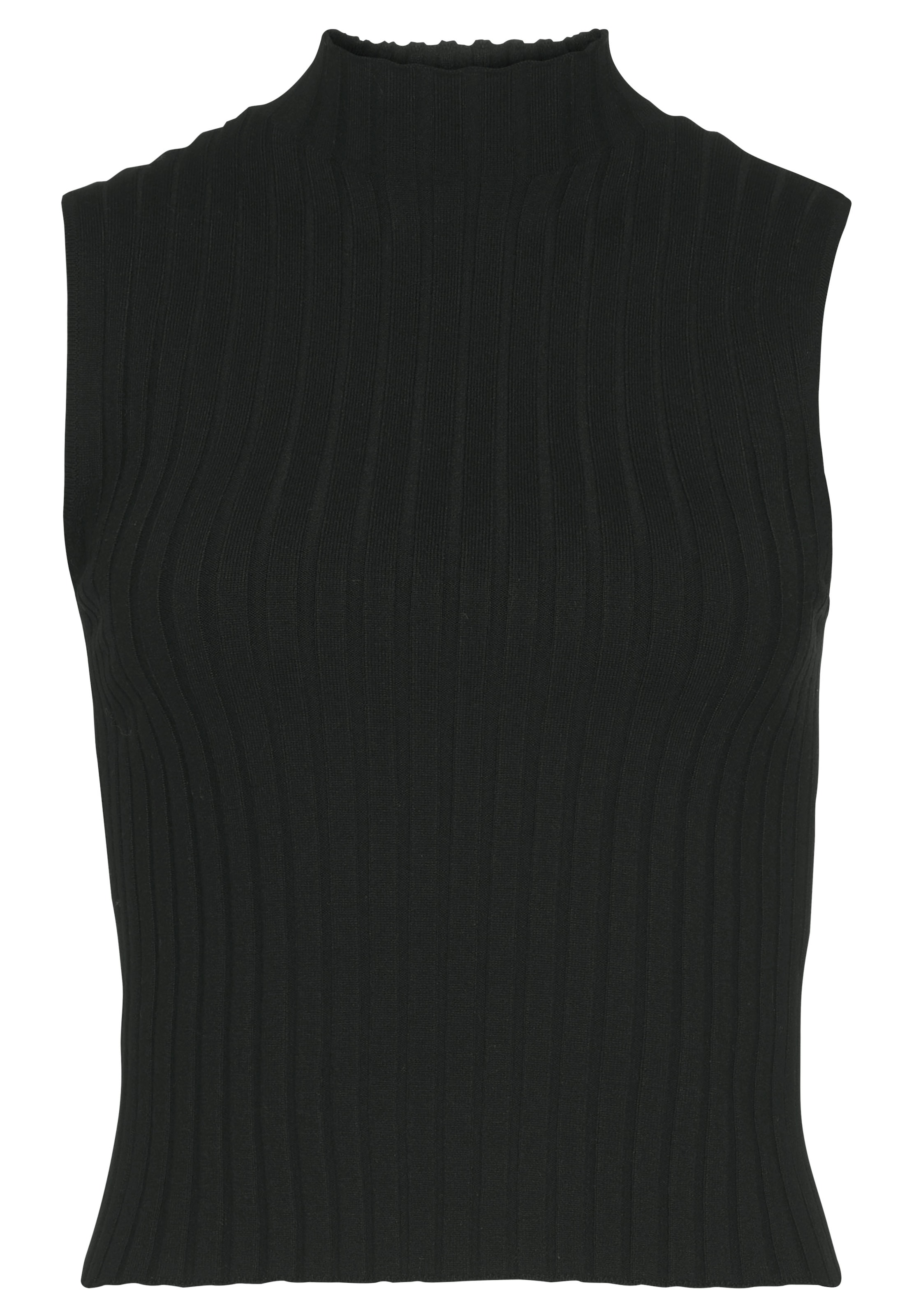 LASCANA Stricktop , aus weichem Rippstrick mit Stehkragen, modisch