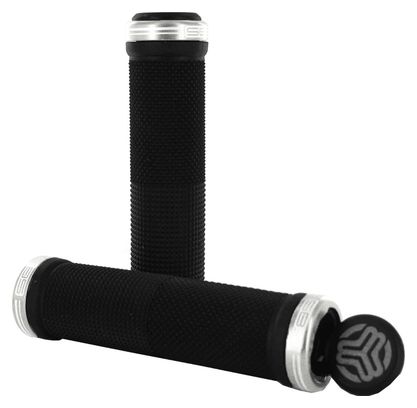 SB3 Paire de Grips KHEOPS Lock On Noir Argent