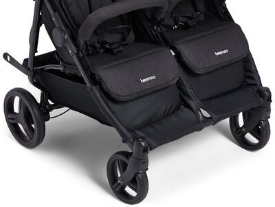 Beemoo Twin Shopper Søsken- & Tvillingvogn, Black Mélange