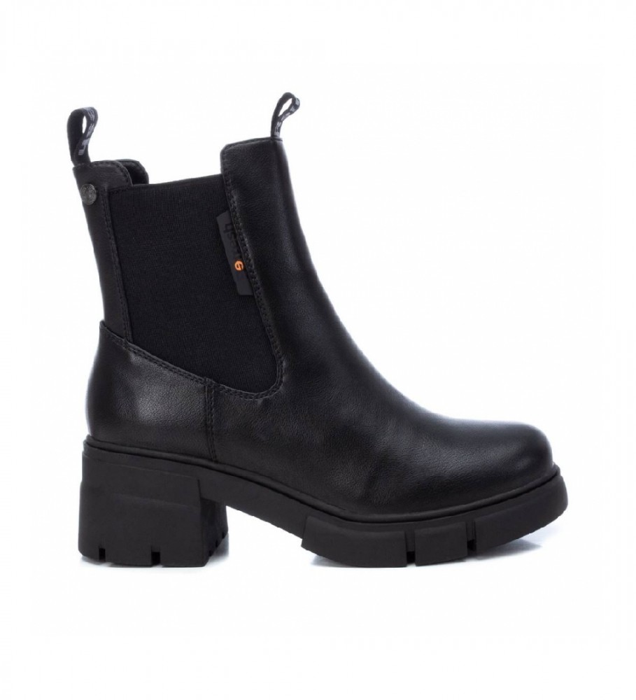 Botas de cano curto Refresh 170139 pretas - Altura do salto: 6 cm -